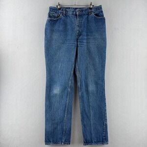 Vintage Levis Jeans Womens 18 Fits 31x29 Blue Denim 80s 505 Straight Made in USA